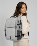 Light Gray USB Travel Backpack